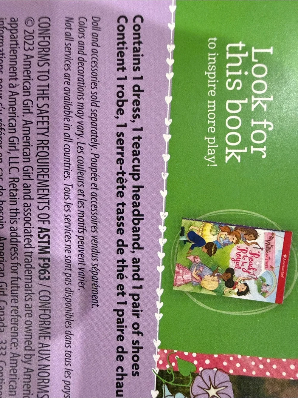 American Girl Welliewishers Ready to Be Royal Outfit NWT
